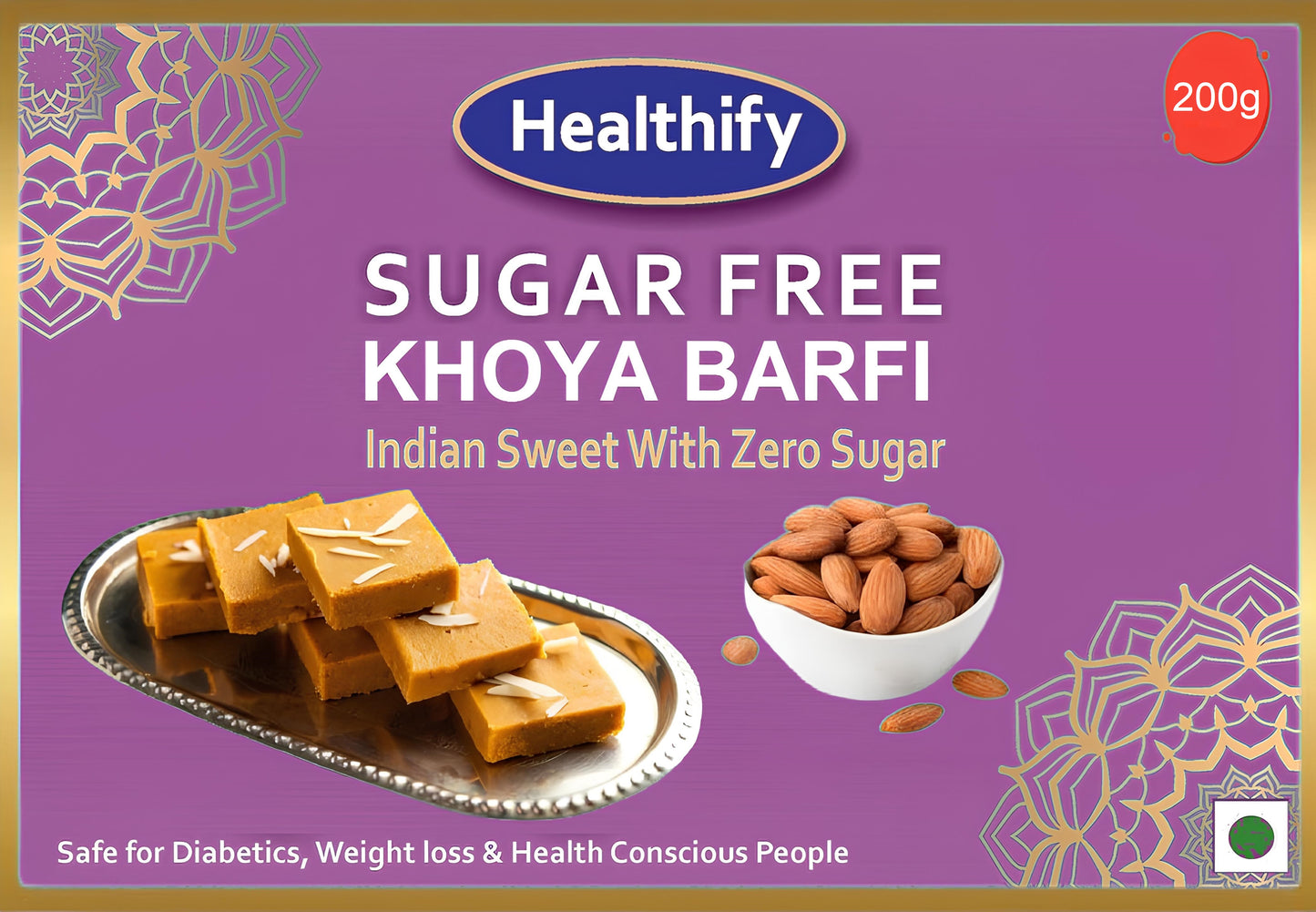SUGAR FREE KHOYA BARFI (200g)