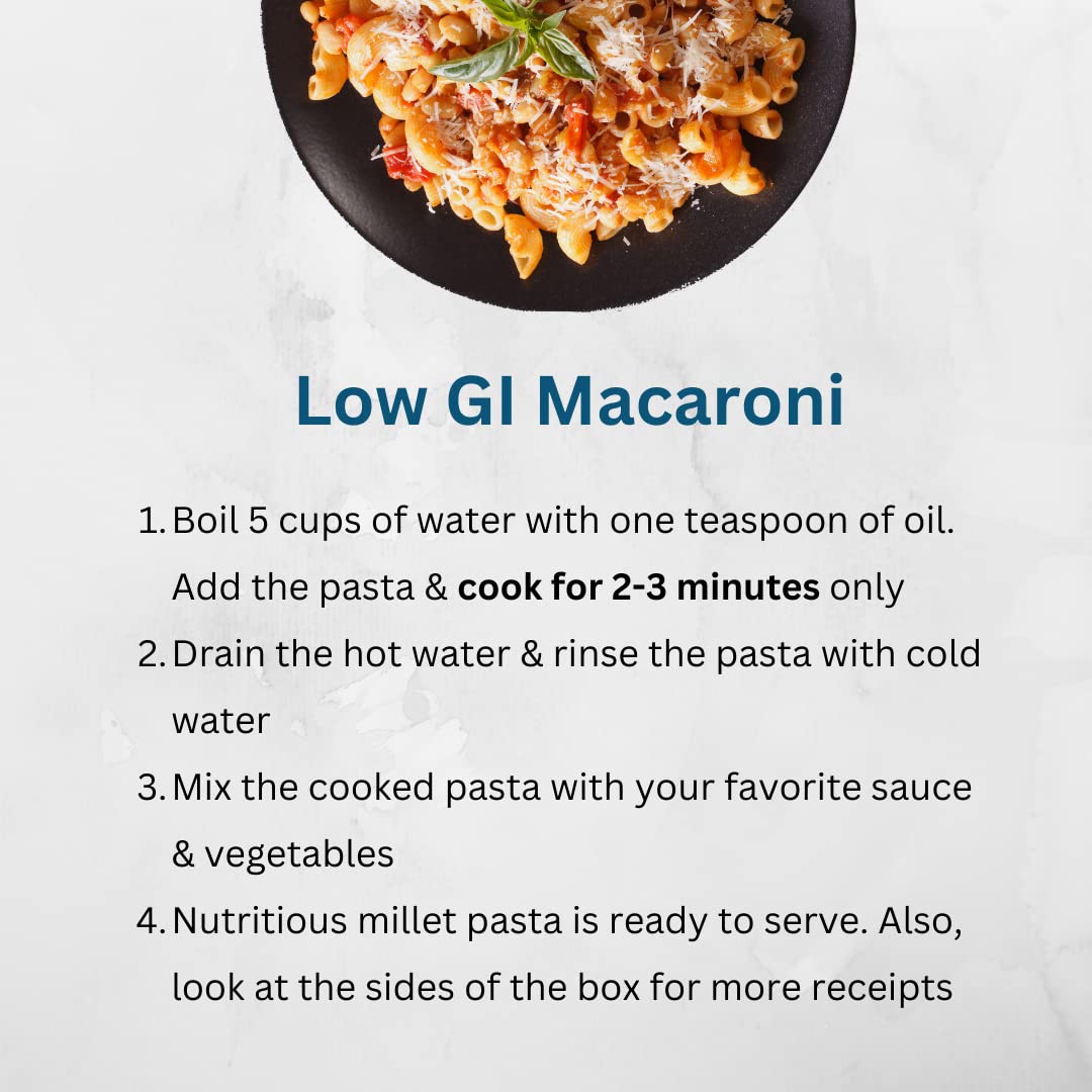 Millet Pasta, No Maida, Macaroni, Diabetic Friendly ( 180 g)