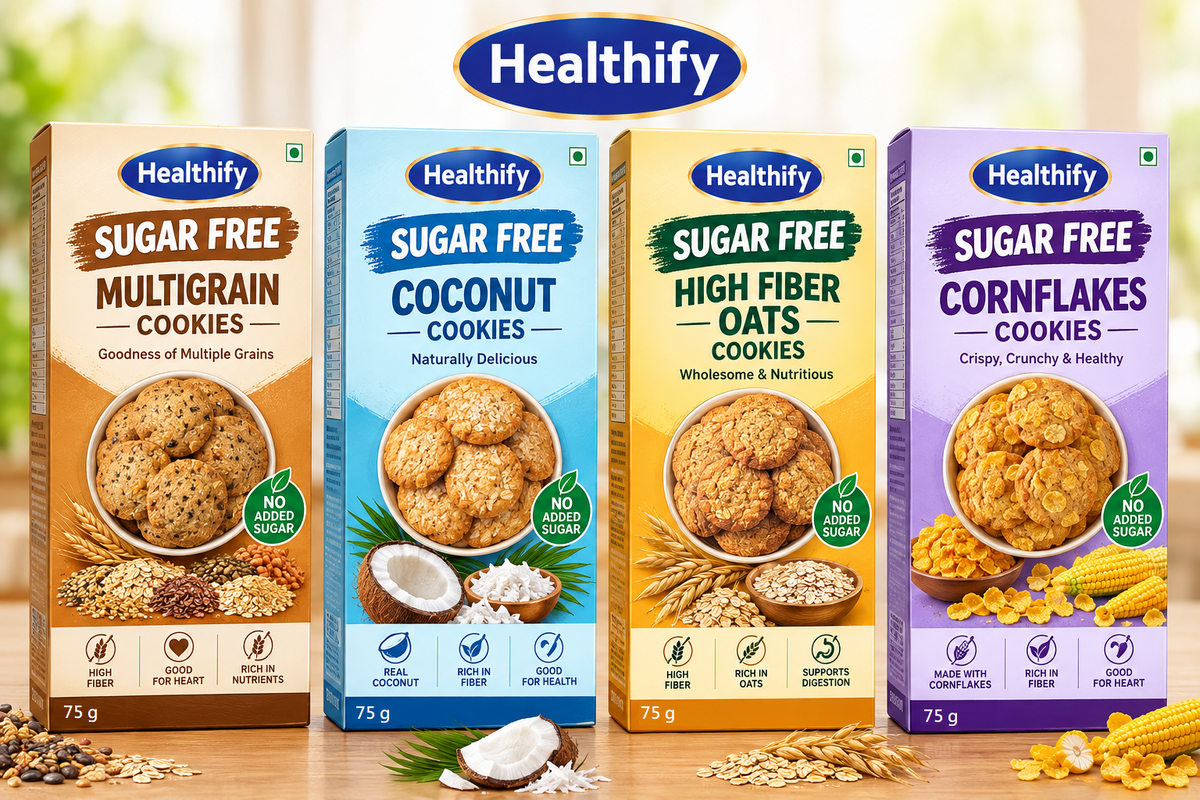 Sugar Free 4 in 1 Cookies/Biscuits trail pack |Diabetic Friendly cookies Biscuits|No Sugar Added cookies Biscuits|Zero Sugar Cookies Biscuits