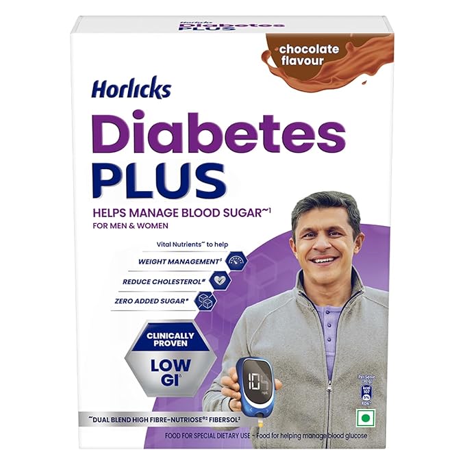 Horlicks Diabetes Plus,Chocolate|Helps Manage Blood Sugar From Day 1,Powder,1 Count,400 Grams