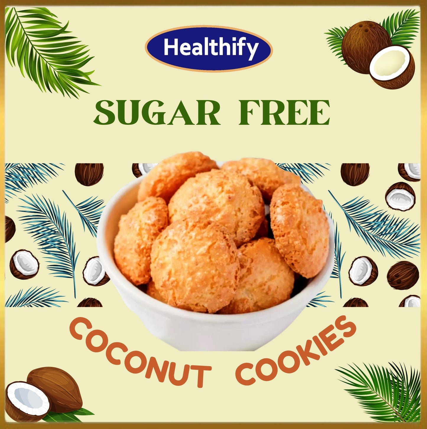 Sugar Free Coconut Cookies ( 300 g )