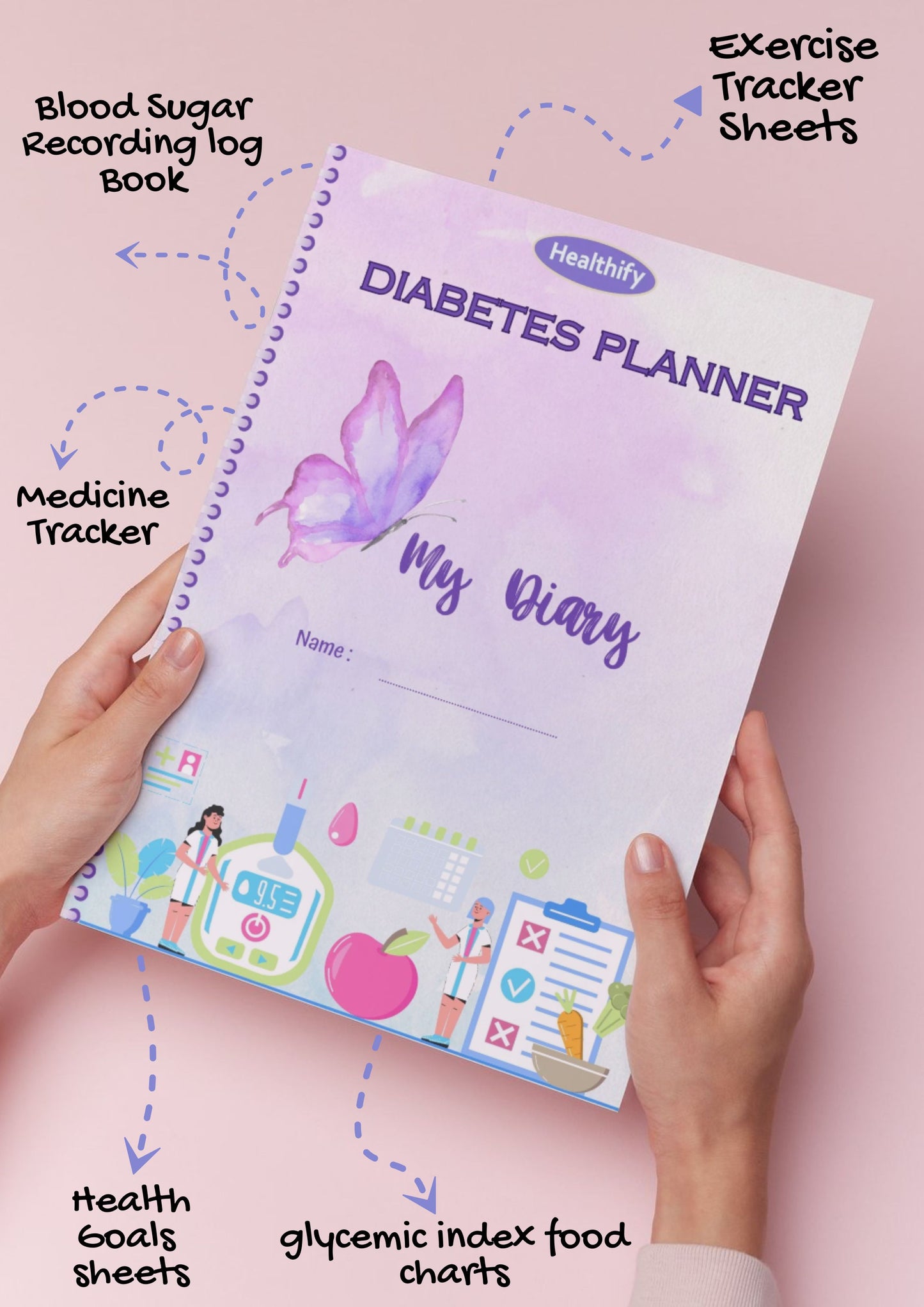 Daily Diary for Diabetes Management & Blood Sugar Log Book