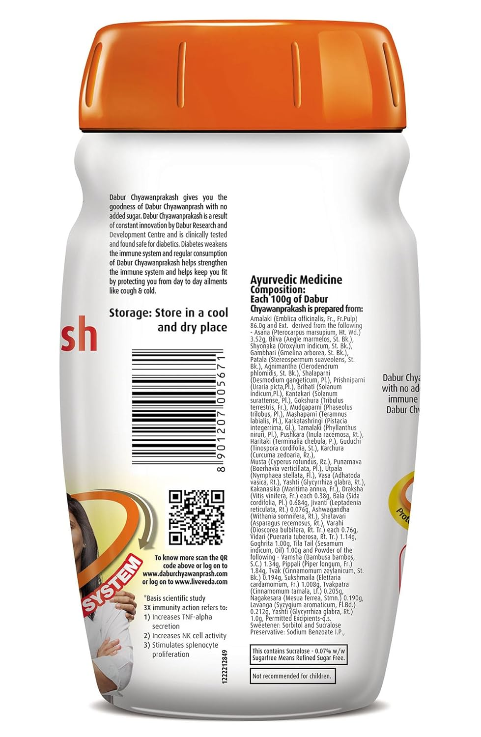 Dabur Chyawanprakash Sugarfree powder  Clincally Tested Safe for Diabetics Boosts Immunity helps Build Strength and Stamina - 900gm