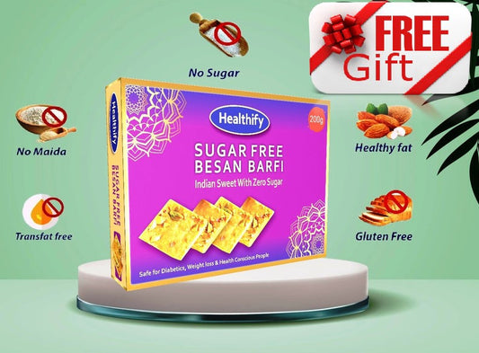 Sugar Free Besan Burfi ( 200g ) Free Gift